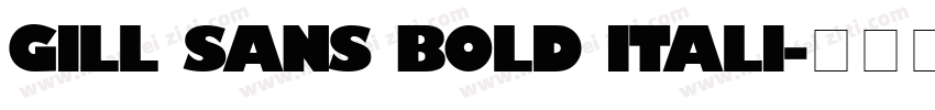 GILL SANS BOLD ITALI字体转换